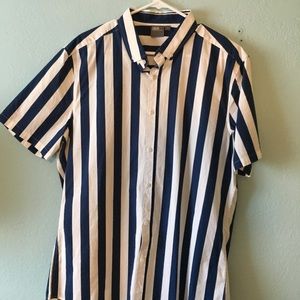 ASOS pinstripe button down shirt XL